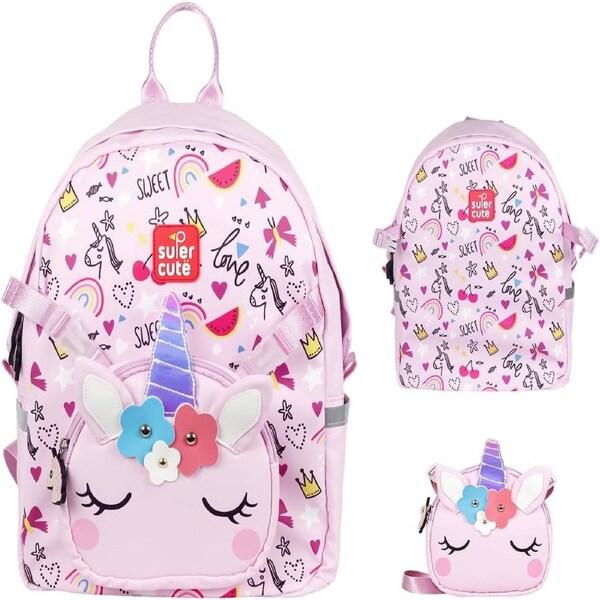 Supercute 2-in-1 Kids Backpack – Unicorn Edition