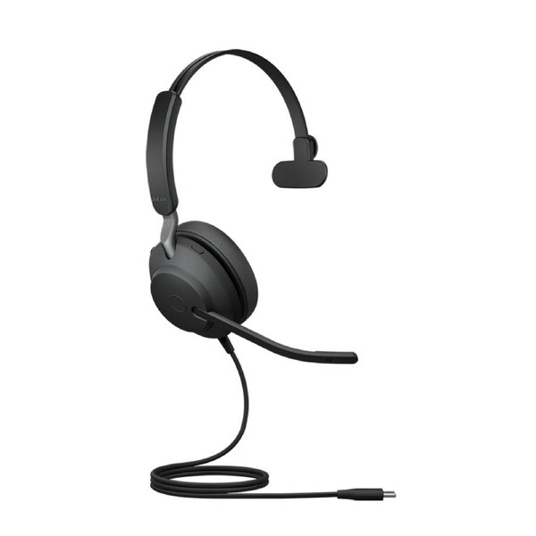 Jabra Evolve2 40 SE Wired USB-C UC Mono Headset, 360 BusyLight, Noise Isolationg Ear Cushions, 2Yr Warranty, Plug-and-play, 3-Microphone Technology