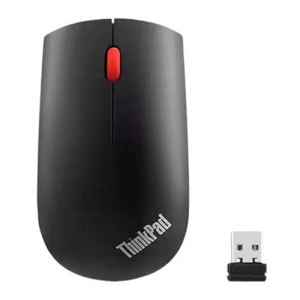 LENOVO ThinkPad Essentials Compact Wireless Mouse 2.4 GHz Wireless via Nano USB 1200 DPI Optical sensor Supported PC with USB port 1 Year Warranty
