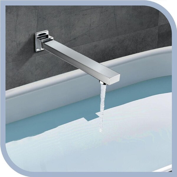 Simpuls Square Bath Spout Brass Basin Water Bathtub Shower Mixer Taps Chrome