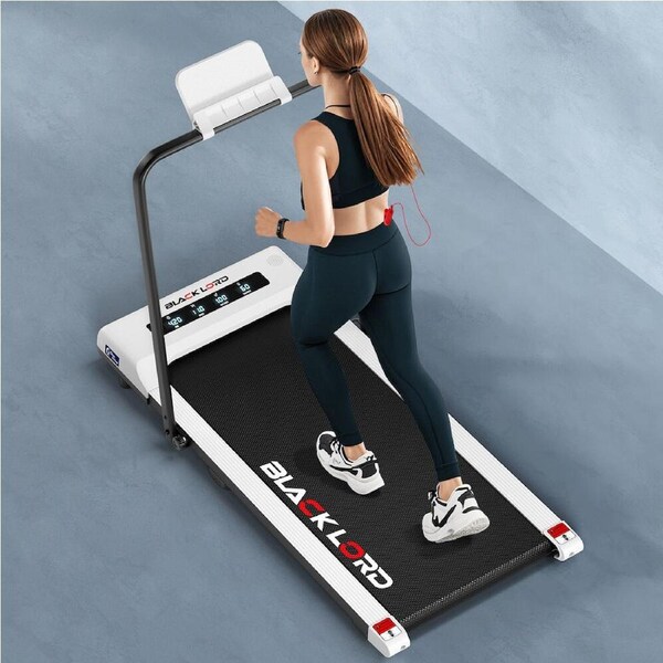 40cm Belt BLACK LORD Treadmill Electric Walking Pad Under Desk Foldable White