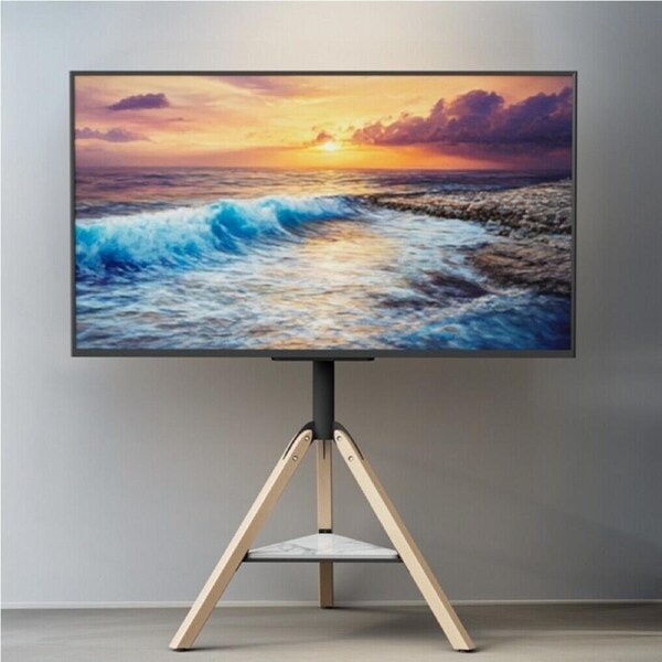 FIN Tripod Design Floor TV Stand 40-75" Height Adjustable TV Mount Loads up to 100kg