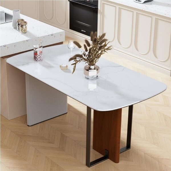 FIN 6 Seats High-end Slate Dining Table XXL Kitchen Table Scratch-proof Marble Top