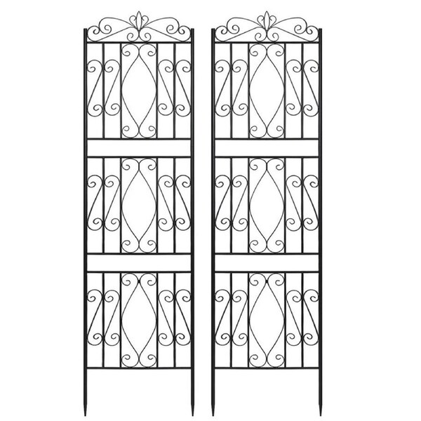 FIN 2X Heavy Duty Rustproof Garden Trellis Plant Flowers Support Frame Patio Screen