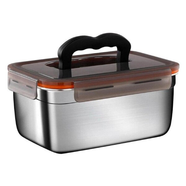 3500ml Food Storage Meal Prep Crisper Container Stainless Steel Lunch Box