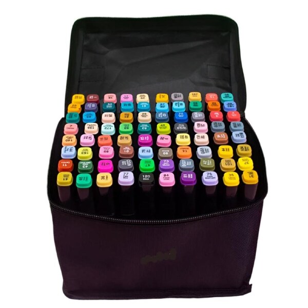 Graphic Artist Sketch Markers Set 80pcs Dual Headed Color Marker Pen