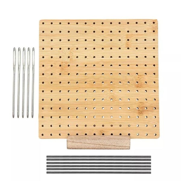 Blocking Board Mat Kit Wooden Bamboo Crochet Stainless Steel Rod Pins Set
