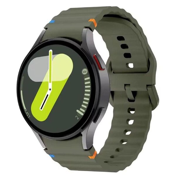 Green For Samsung Galaxy Watch 7 6 5 4 FE 40mm 44mm Sport Silicone Watch Band Strap Au