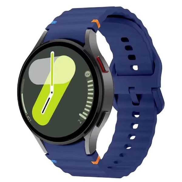 Midnight Blue For Samsung Galaxy Watch 7 6 5 4 FE 40mm 44mm Sport Silicone Watch Band Strap Au