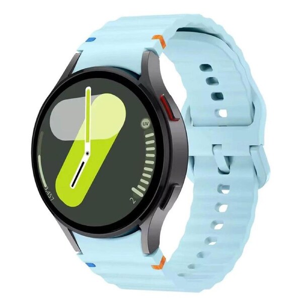 Light Blue For Samsung Galaxy Watch 7 6 5 4 FE 40mm 44mm Sport Silicone Watch Band Strap Au