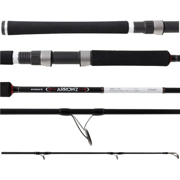 Atomic Arrowz Carbon Fishing Rod Snapper Spin 7ft 3 inch 1 Piece 12 - 25lb Pound