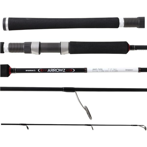 Atomic Arrowz Carbon Fishing Rod Snapper Light Spin 7ft 4in 1 Piece 10-18lb