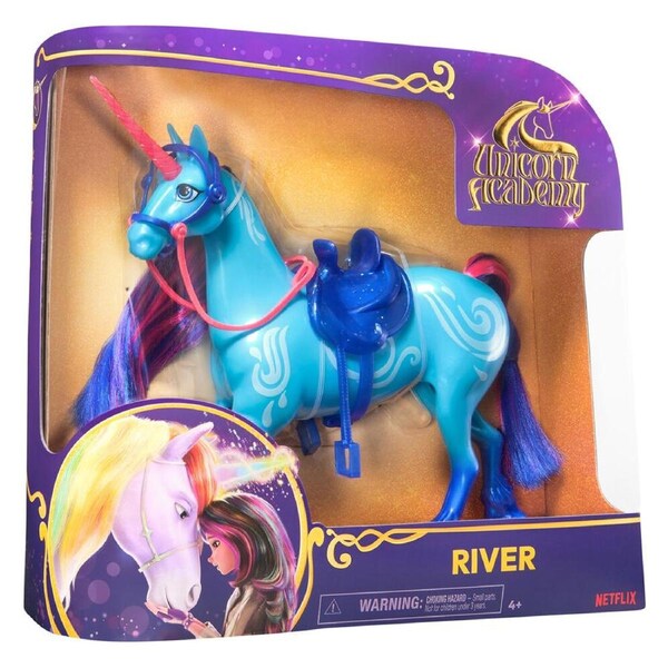 Unicorn Academy Unicorn River Toy Colorful Mane with Saddle & Bridle 4y+
