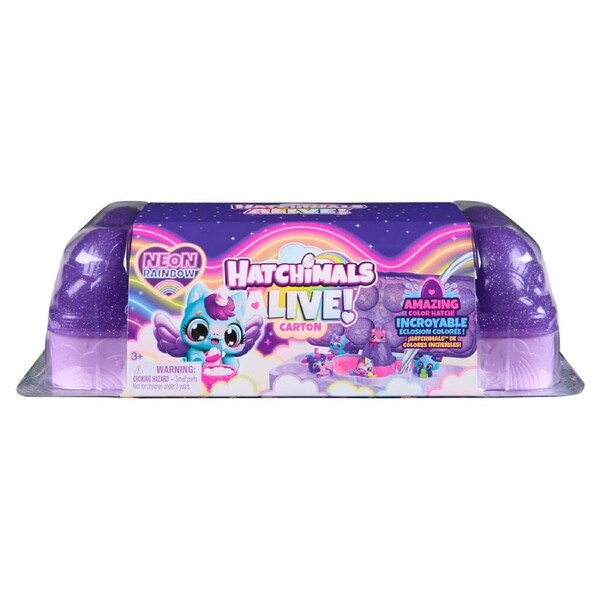 Hatchimals Alive Neon Rainbow Carton Color Changing Egg Hatching Toy 5y+