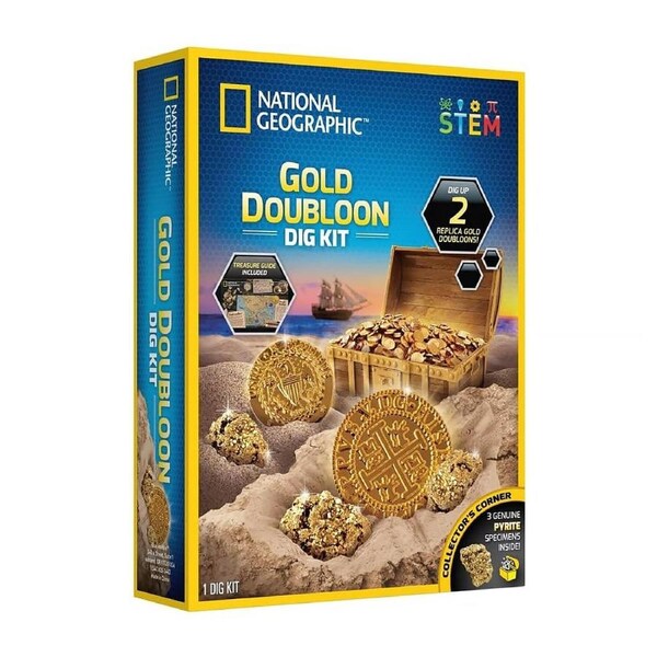 National Geographic Gold Doubloon Dig Kit STEM Toy, GNS 86752