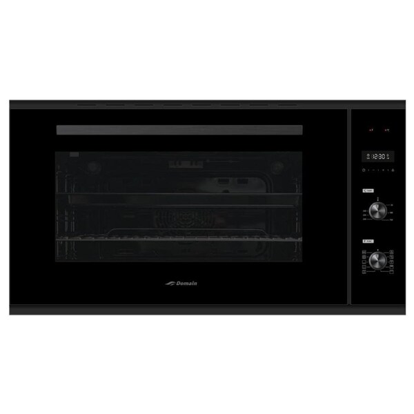 Domain Premium All Black 10 Function Fan Forced Electric Oven with Digital Display - 900mm