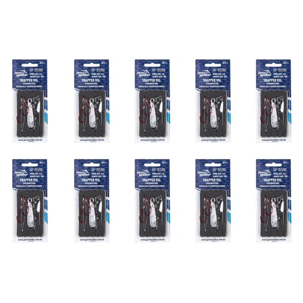 10x Jarvis Walker Snapper/Paternoster Rig with 70g Snapper Sinker Size 3/0