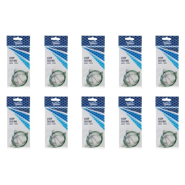 10x Jarvis Walker Deep Sea Rig - Deep Sea Fishing Rig With 60lb Wire