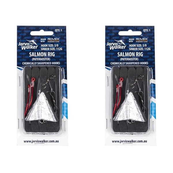 2x Jarvis Walker Paternoster Salmon Rig with 112g Star Sinker Size 5/0