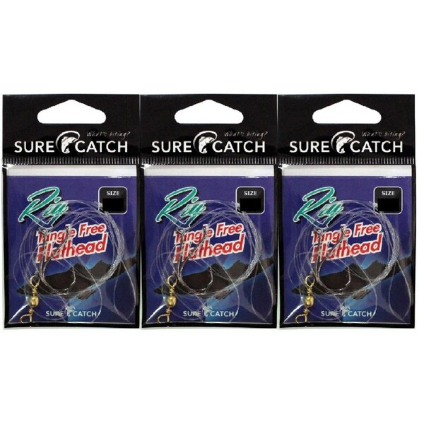 3x Surecatch Tangle Free Salmon Rig with Chemically Sharpened Hooks Size 2/0