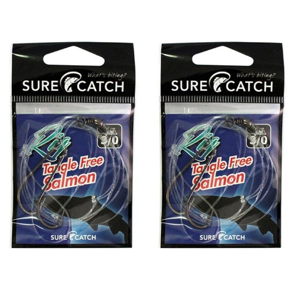 2x Surecatch Tangle Free Salmon Rig with Chemically Sharpened Hooks Size 3/0