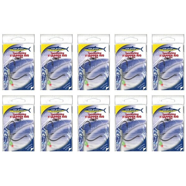 10x Wilson Sportfishing Snapper Rig with Chemically Sharpened Hooks - Size 7/0