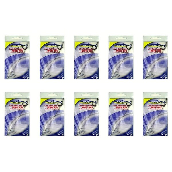 10x Wilson Live Bait/Dead Bait Wire Rig - #4 Treble & Hoodlum - 69lb Wire Trace