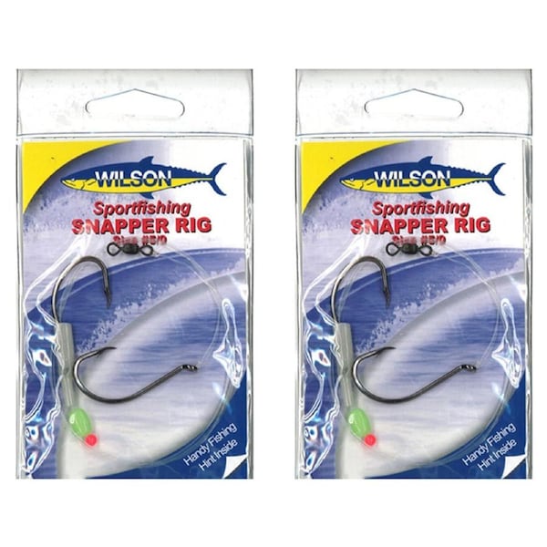 2x Wilson Sportfishing Snapper Rig with Chemically Sharpened Hooks - Size 5/0