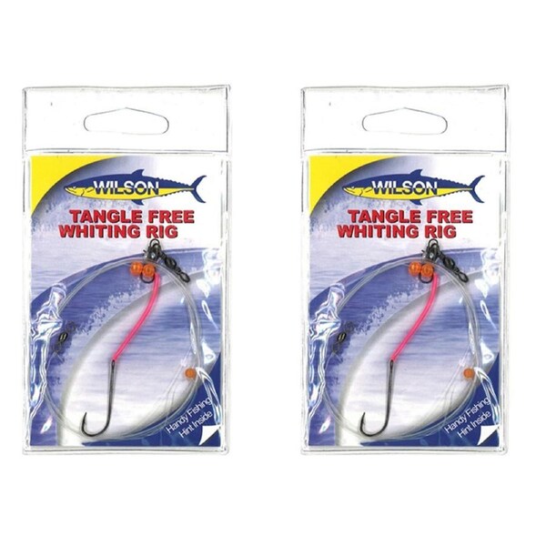 2x Wilson Tangle Free Whiting Rig with Chemical Sharpened Fishing Hook - Size 6