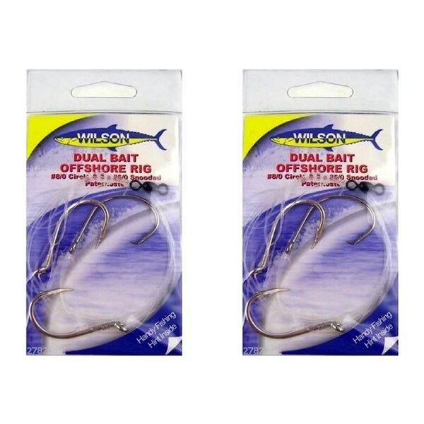 2x Wilson Live Dual Bait Offshore Rig 8/0 Circle&2x7/0 Snooded Paternoster