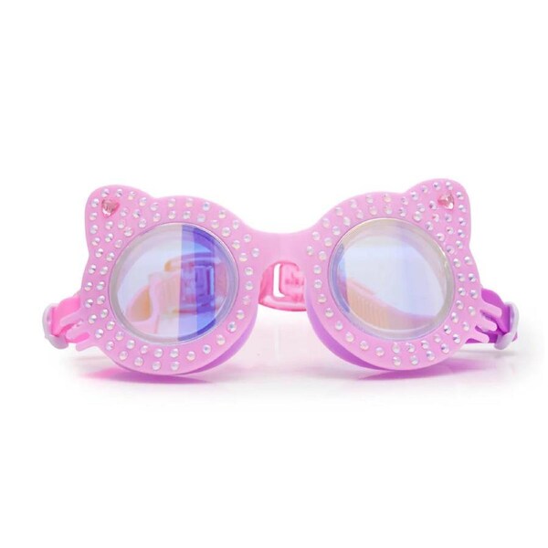 Kitten Pawprint Pink Swim Goggles