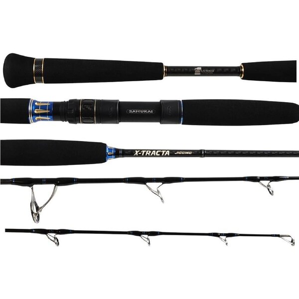 Samurai X-Tracta Jig Carbon Fishing Rod Spin Medium 5ft 6 inch 1 Piece PE 3 - 6
