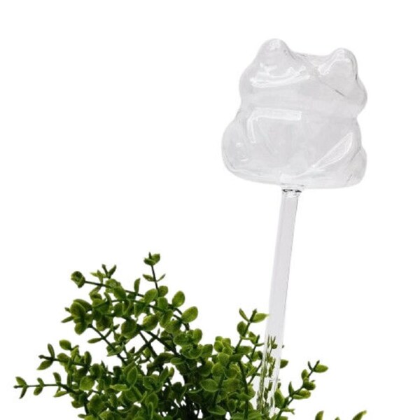 Urban Frog Water Seeper Garden Plant Pot Ornament Watering Tool Clear 26cm