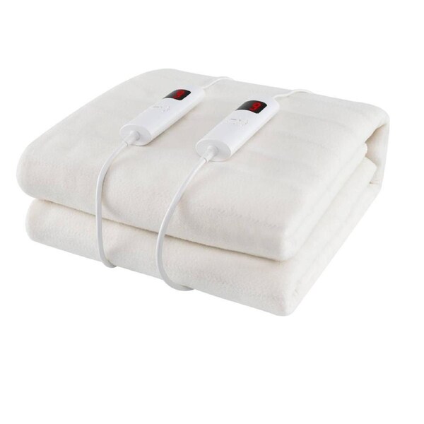 Costway Double Size Electric Blanket Heated Pad 9 Heat Setting & Timer