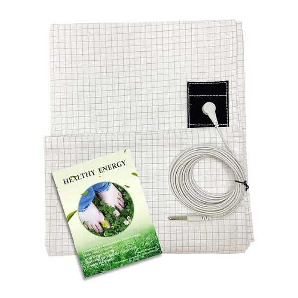Grounding Sheet Flat Bed Mat with AU Plug Silver Thread Sleep Aid 193x203cm