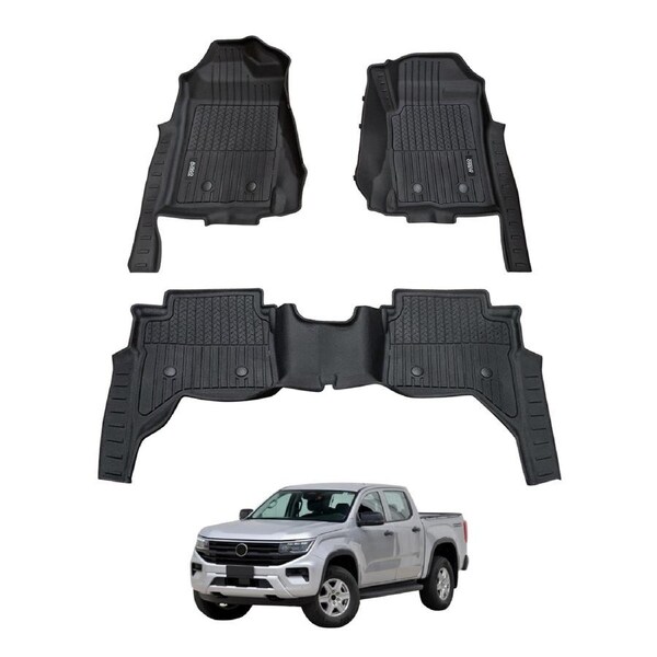 7D Injection Floor Mats for Volkswagen Amarok NF Dual Cab 2023-Onwards