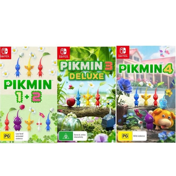 Pikmin 1 + 2 Pikmin 3 Deluxe & Pikmin 4 Bundle Nintendo Switch