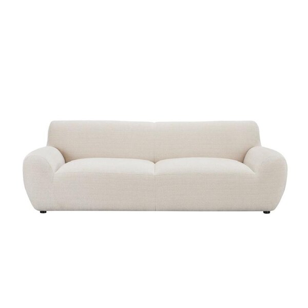 Maestro Furniture Jolanda Fabric 3-Seater Sofa Lounge Couch Plush Cushion Beige