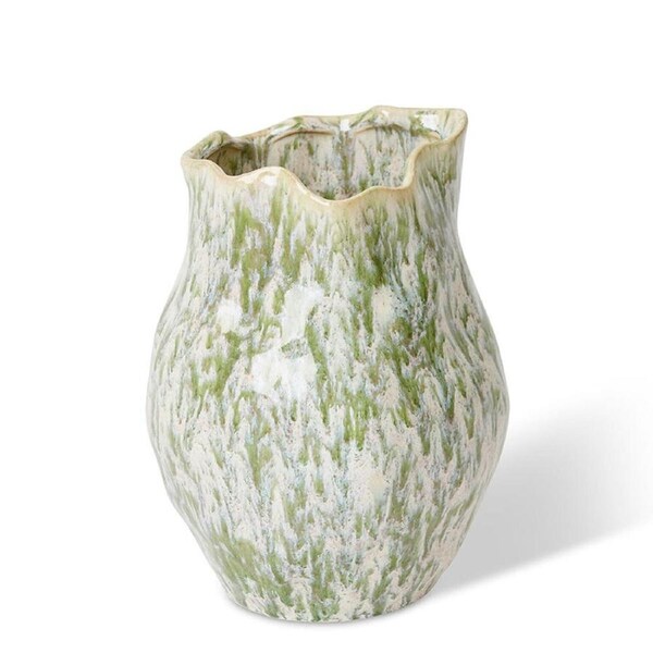 E Style Ceramic Sueko Vase Home Decor Indoor Display 18x18cm Soft Green