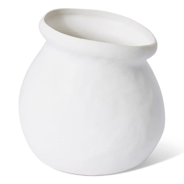 E Style Ceramic Nakano Round Vase/Vessel Home Decor Display 25x25cm White