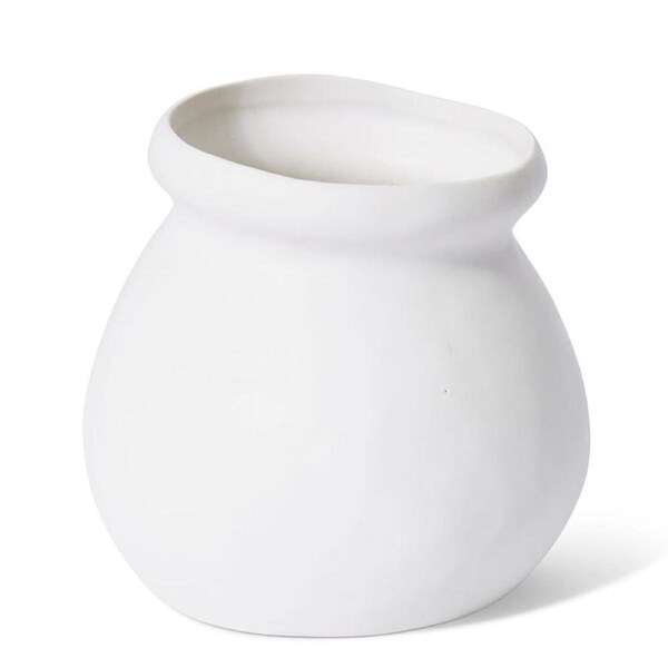 E Style Ceramic Nakano Round Vase/Vessel Home Decor Display 18x18cm White