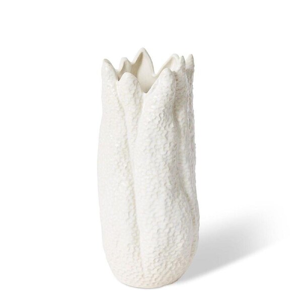 E Style Ceramic Sekani Vase/Vessel Home Decor Indoor Display 14x14cm White