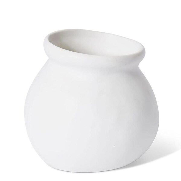 E Style Ceramic Nakano Round Vase/Vessel Home Decor Display 15x14cm White