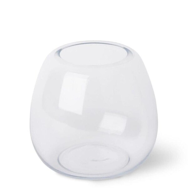 E Style Alma Vase Home Tabletop Indoor Decorative Display 20x20cm Clear
