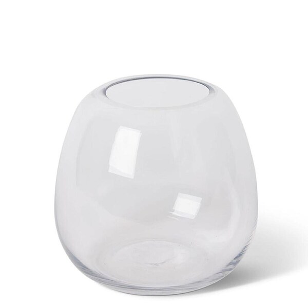 E Style Glass Alma Vase Home Tabletop Indoor Decorative Display 17x17cm Clear