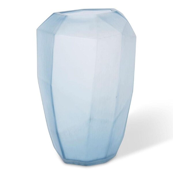 E Style Glass Waylon Tall Vase Home Indoor Decorative Display 30x26cm Blue