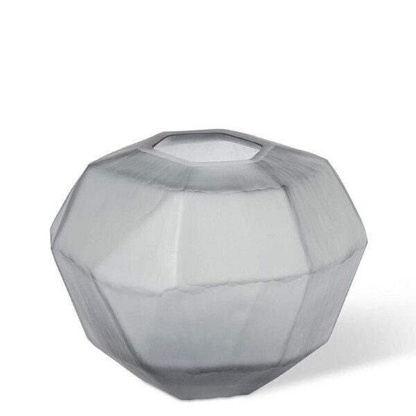 E Style Glass Waylon Vase Home Indoor Decorative Display 30x26cm Smoke Grey