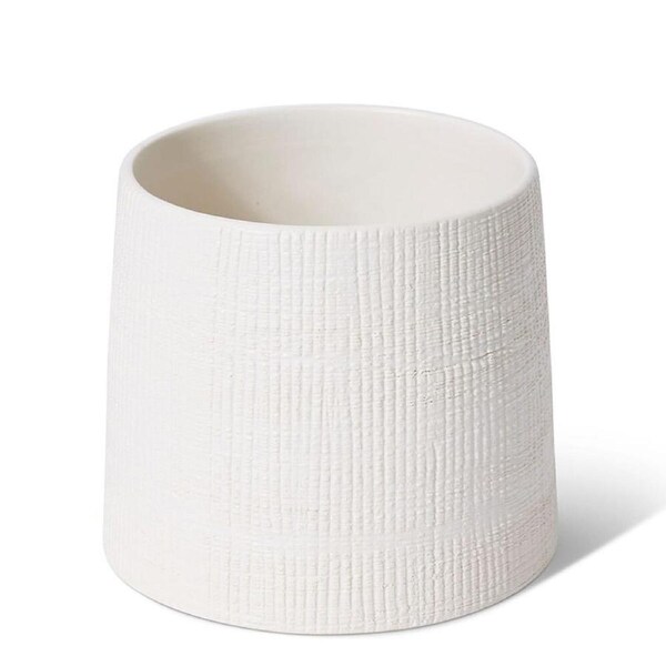 E Style Ceramic Norris Flower Pot Home Garden Decor Display 16x16cm White