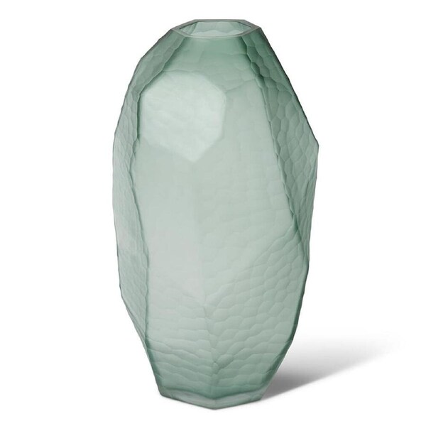 E Style Glass Rufus Vase Home Tabletop Indoor Decorative Display 20x20cm Sage