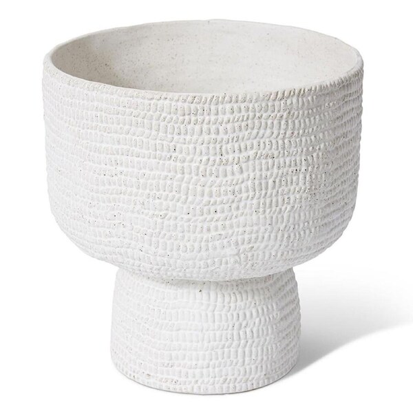 E Style Ceramic Aurora Flower Pot Home Garden Decor Display 26x26cm White